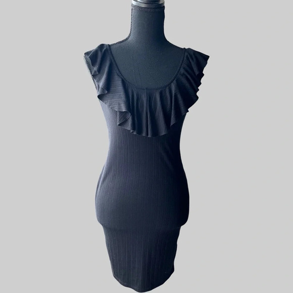 Billabong  No Frills Bodycon Mini Dress in Black - Picture 3 of 12